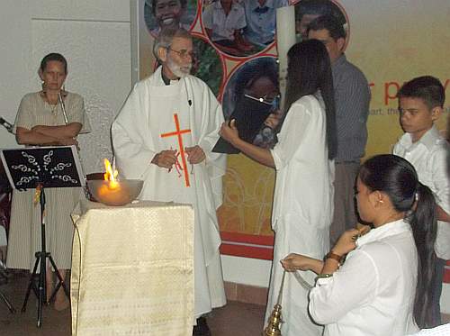 Blessing the paschal candle